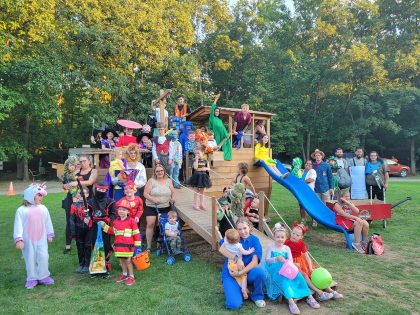 campers at playground