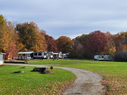 rv site at Genesee Country Campground in NY